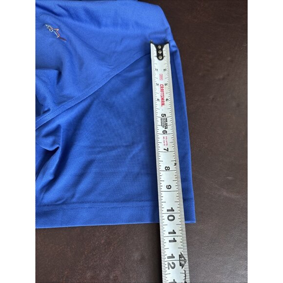 Greg Norman Blue Polo Shirt Mens L Shark Logo Lightweight & Play Dry Technology - Picture 9 of 9